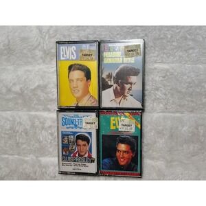 Elvis Presley Sealed Lot Of 4 Cassettes - In Hollywood, Hawaiian Style Etc